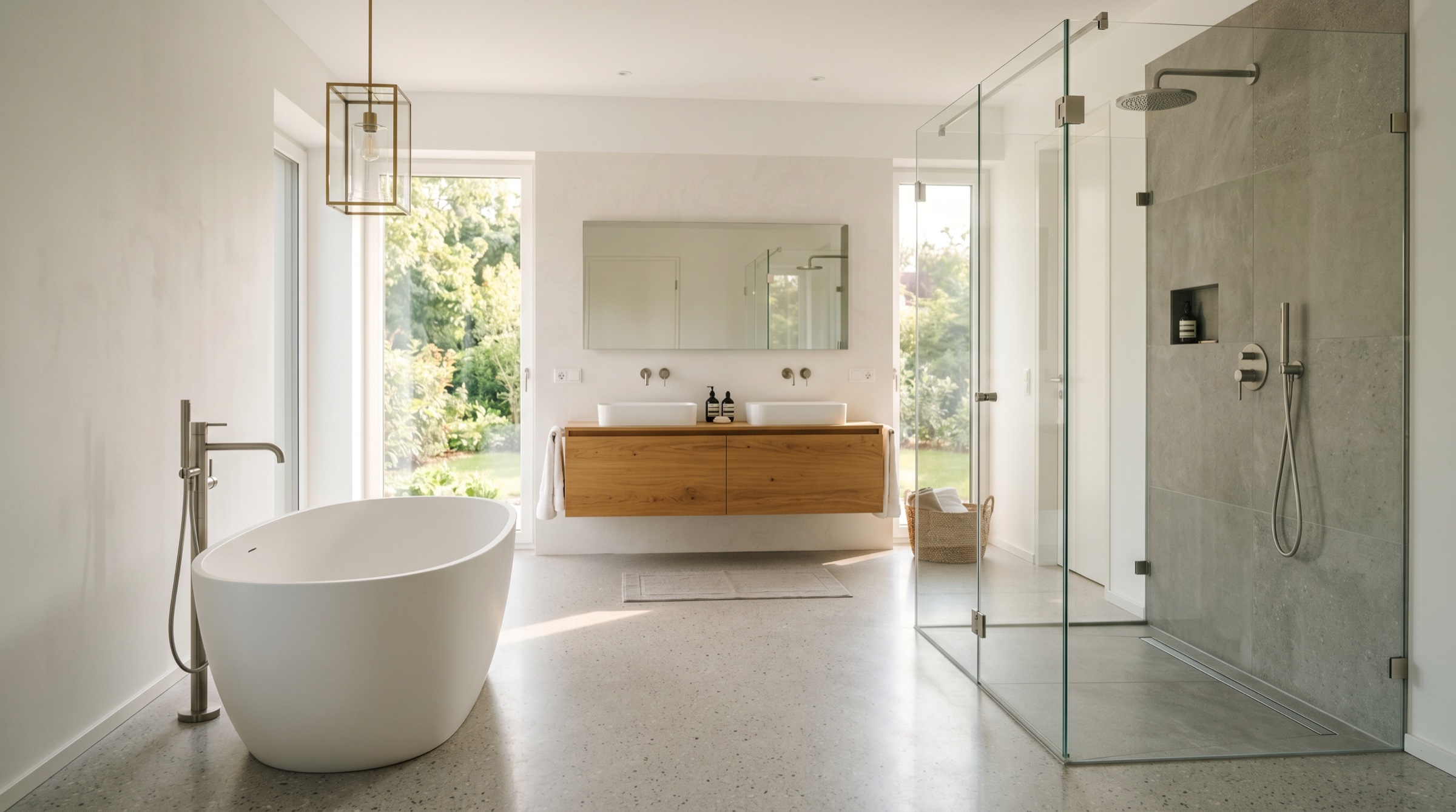 Tageslicht-Bad mit Wanne & Dusche